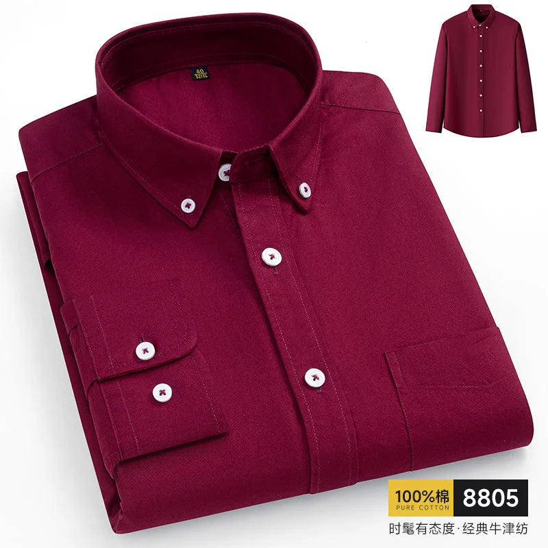 Pure Cotton Oxford Slim Shirt