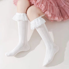 Lace Ruffle Baby Knee Socks