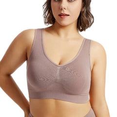 Seamless Sports Bras For Women Push-Up Bra Female Breathable Brassiere No Pads Bralette Solid Color Crop Top Sexy Lingerie S-5XL