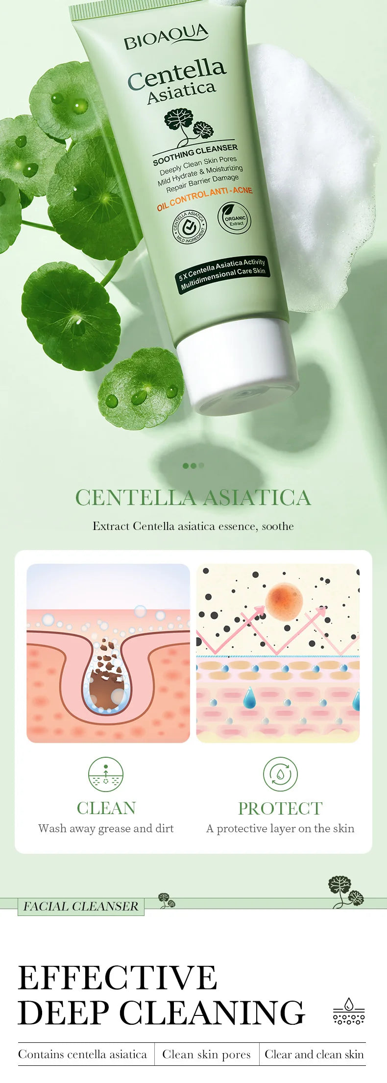 Centella Moisturizing Facial Cleanser Foam