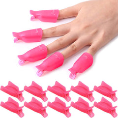 LULAA 10Pcs/16Pcs Plastic Nail Art Soak Off Cap Clip UV Gel Polish Remover Wrap Tool for Fingernail Removal Soak Off Clips