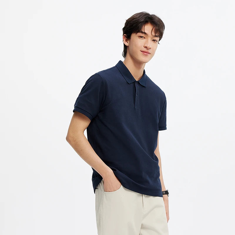 Semir Polo Shirt Men Moisture Wicking Solid Color Short Sleeve T-Shirt 2025 Summer New Slim Fit Top for Active Wear