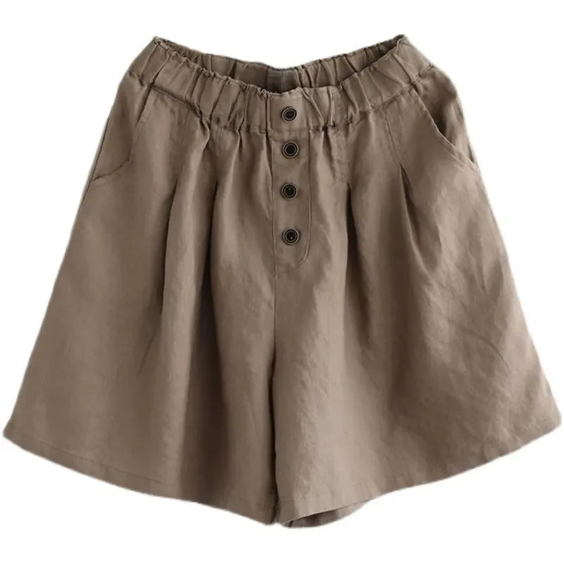 High Waist A Line Summer Shorts