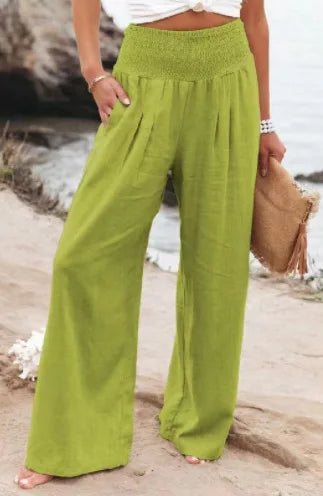 Drawstring Beach Wide Leg Pants