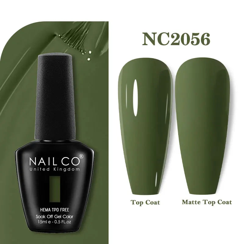 NAILCO 333 Colors Gel Nail Polish Semi Permanent Varnishes Nails Art Design Hybrid Soak Off Top Base Coat UV Gel Manicure 15ml