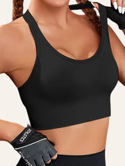 Women'S Sports Bra Without Underwire,with Cross Straps And Padding,for Yoga,Running,Fitness Activities