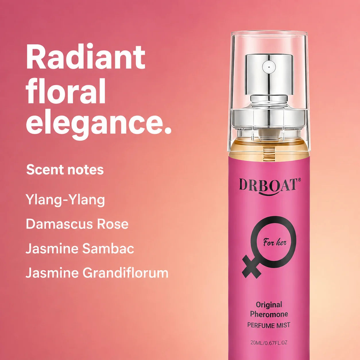 DRBOAT Men & Women Body Mist Set, 2×0.67 Fl Oz - Hair and Body Perfume | Fruity Floral & Citrus Woody Spray