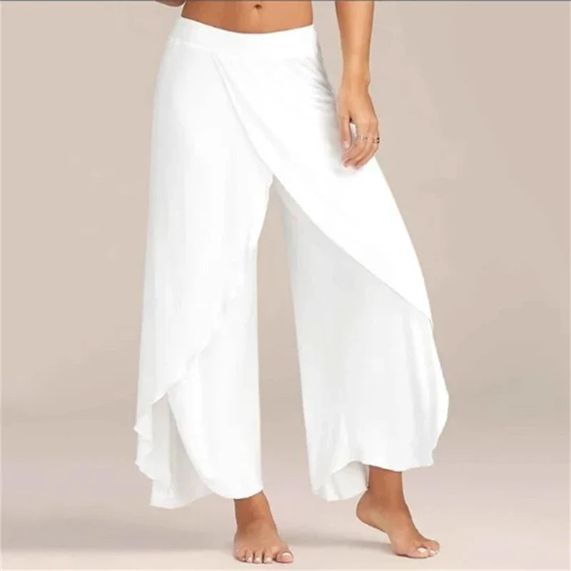 Women's Pants Sexy Crossover Sexy Wide-legged Yoga Pants