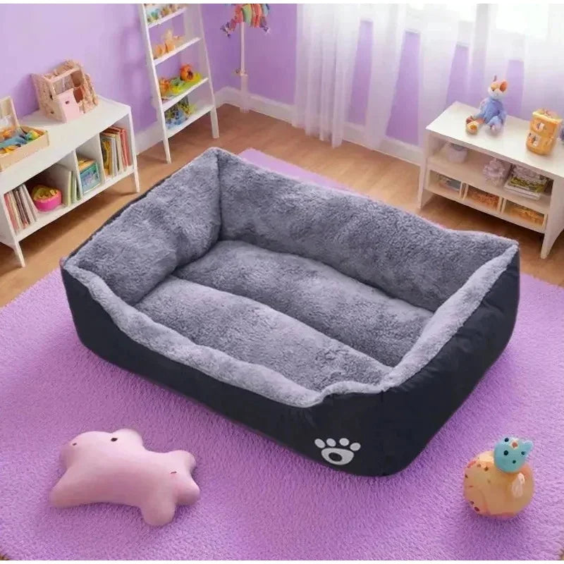Pet Large Dog Bed Warm House Sleeping Bed Long Hair Plush Cat Dog Mat Warm Cushion Washable Soft Kennel Bed for Indoor Pets