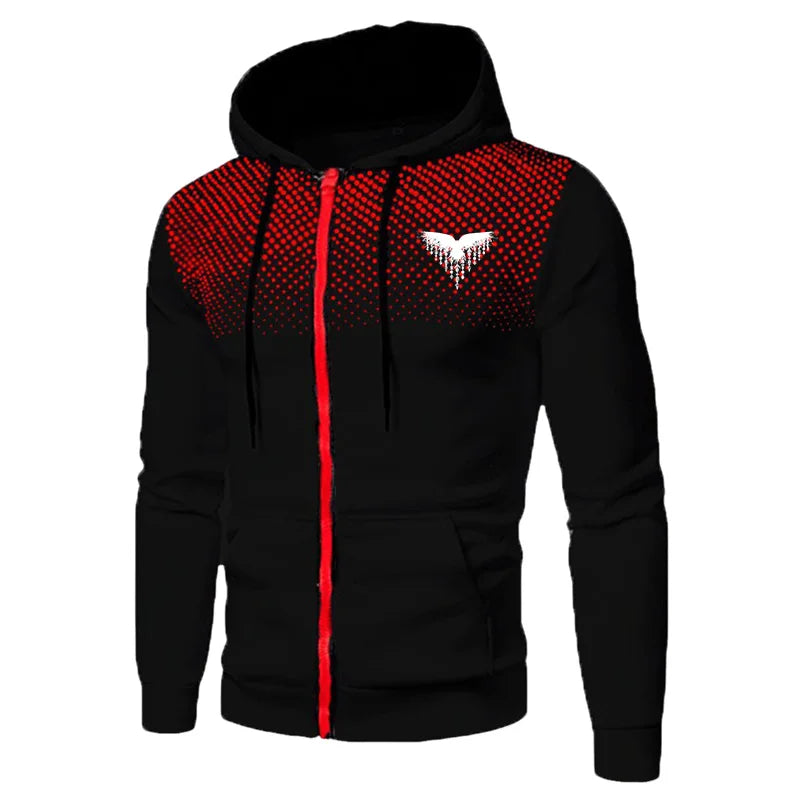 Men's Tracksuit Zipper Coat and Black Sweatpants Outdoor Casual Sporty Hoodie Jogging Suit Male Autumn Training Set Sweatshirts