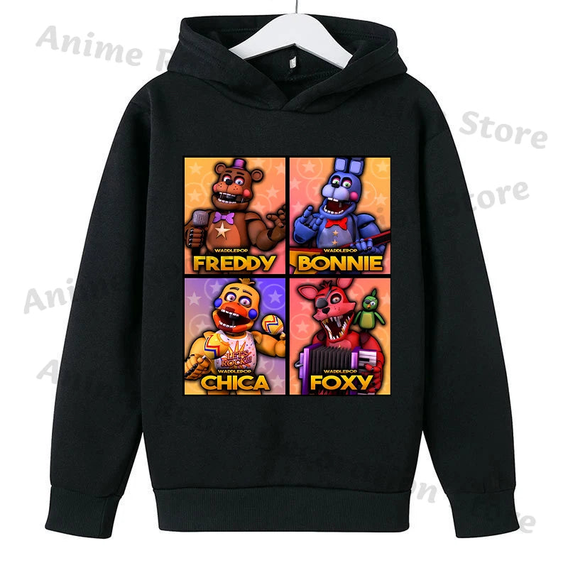 Kids Cartoon Sporty Pullover Hoodie