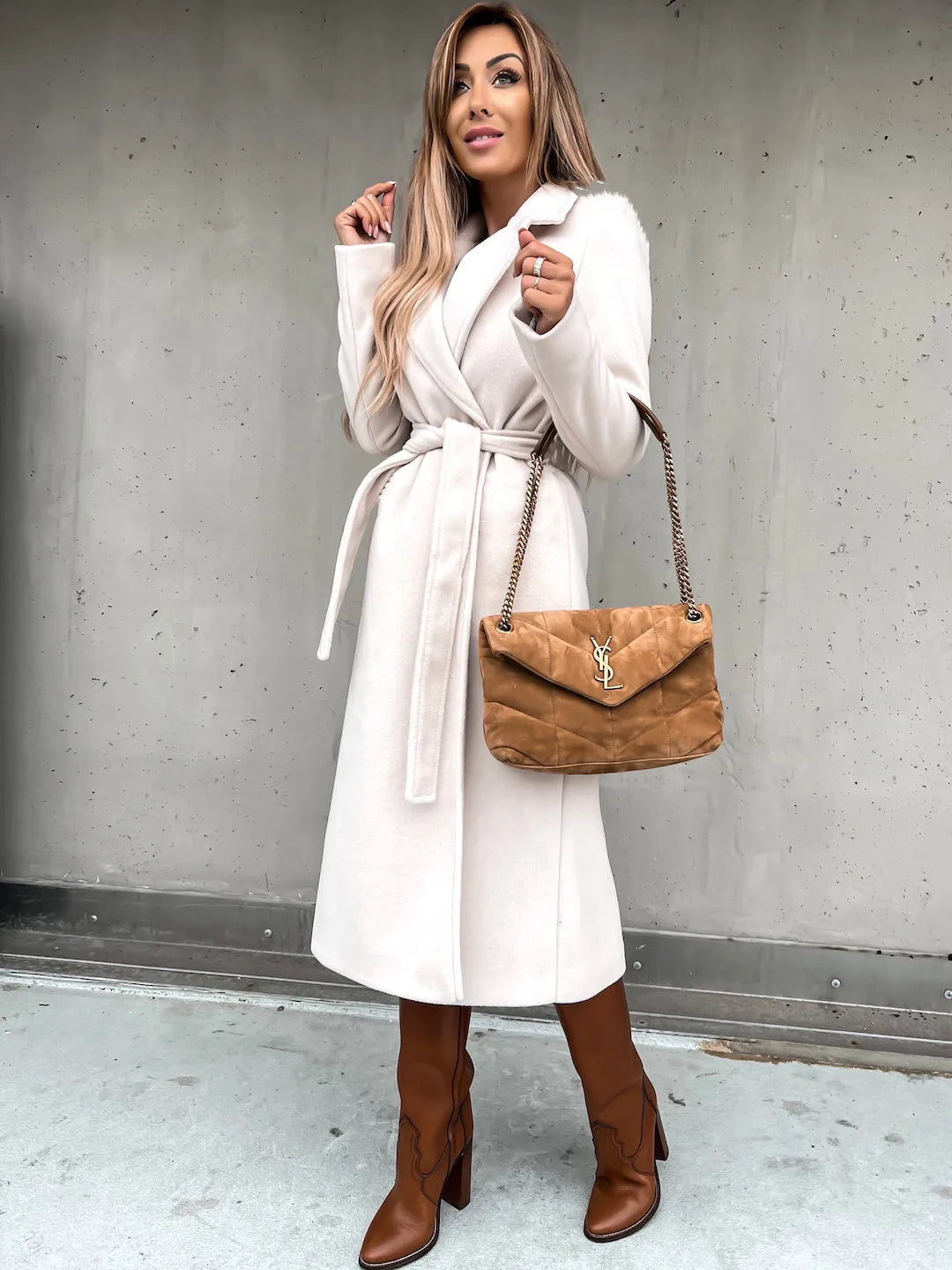 European and American Autumn and Winter Coats for Women's Clothing Solid Color Lapel Long Sleeved Woolen Women's Coats Simple St