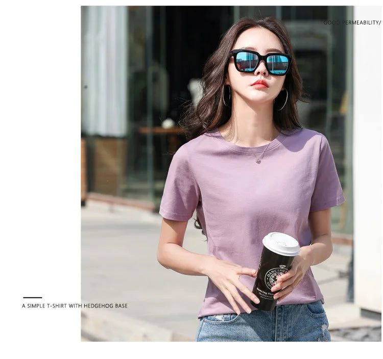 Pure Cotton Casual Loose Tee