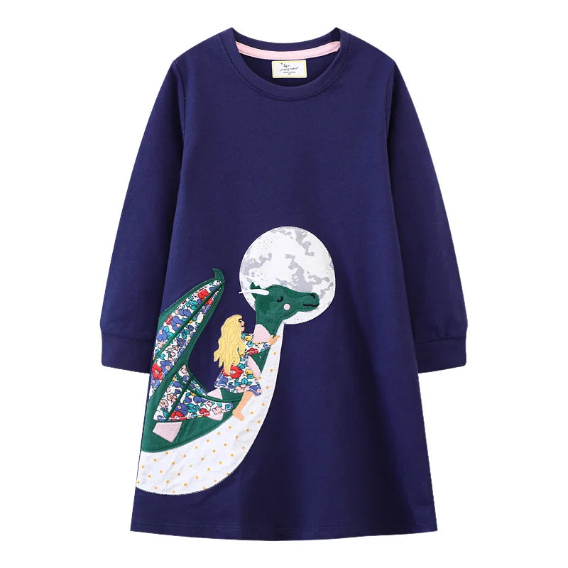 Butterfly Polka Princess Girls Dress