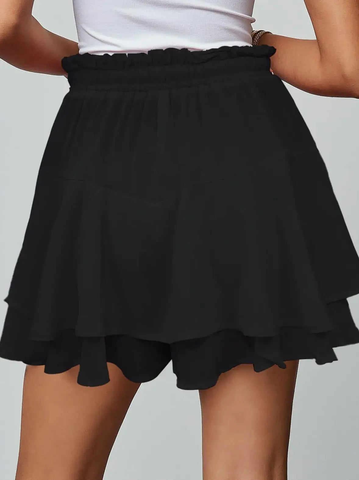 Boho Floral Mini Skirt with Ruffle Hem