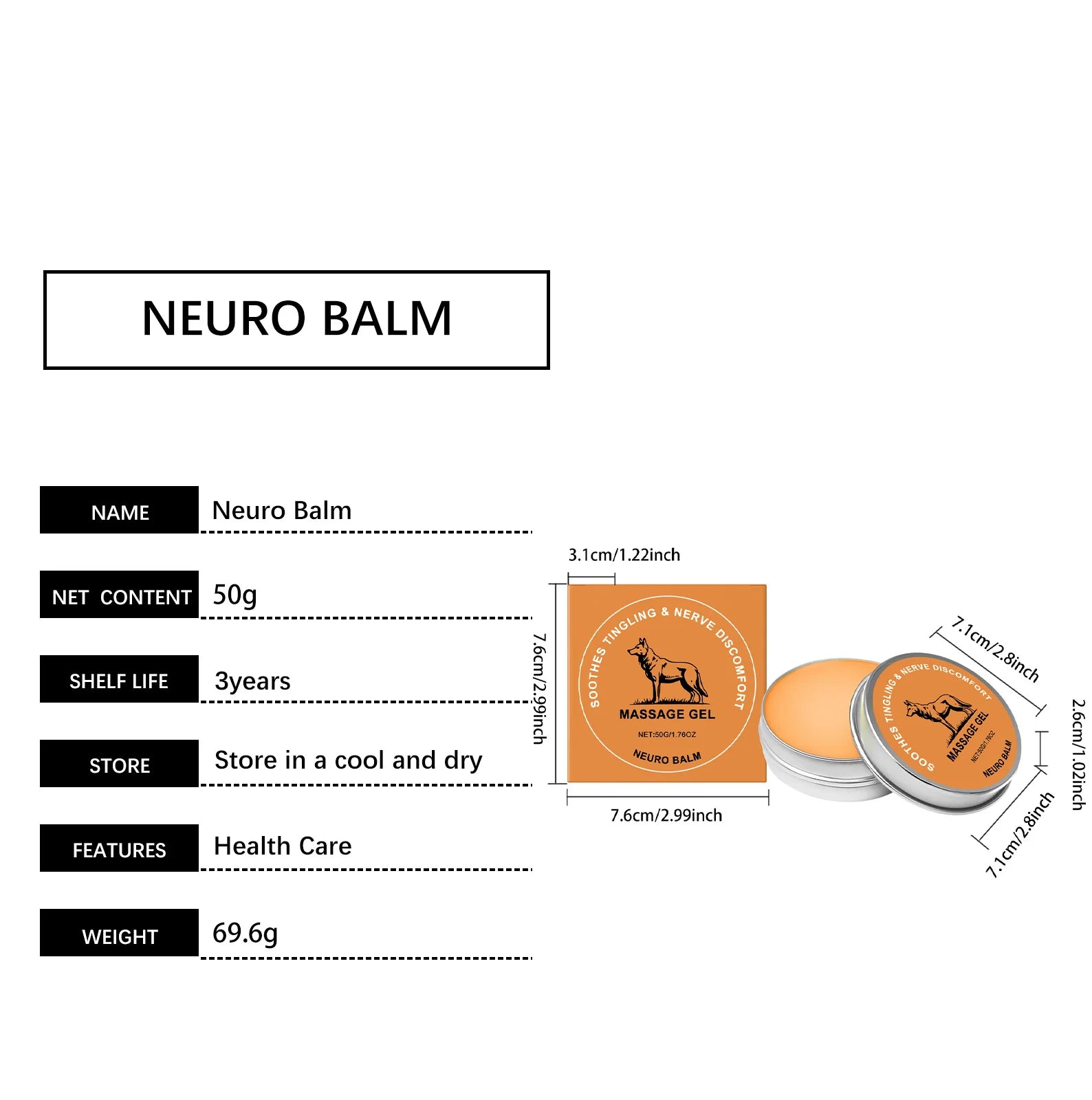Joint Massage Soothing Balm Relief Nerve Knee Shoulder Discomfort Penetrate Non Greasy Sports Support Herbal Cooling Body Cream