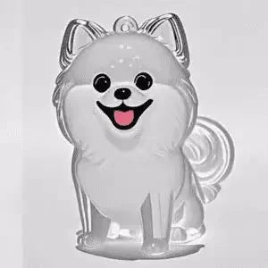 Transparent Cute Dog Pendant Keychain Creative Pet Hair Storage Capsule Hanging Ornament for Pet Lover DIY Pet Memorial Keychain
