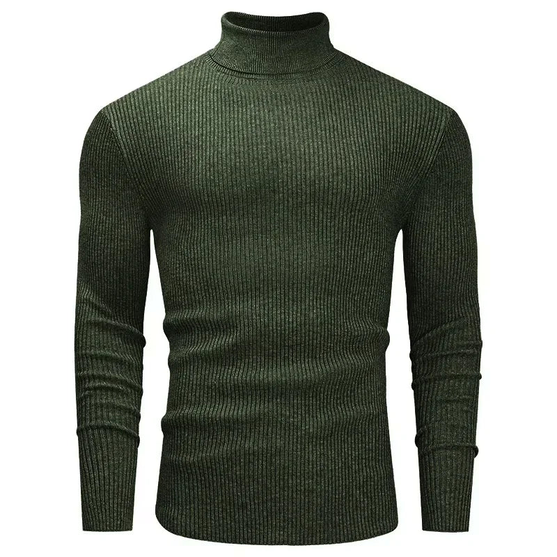 Slim Fit Turtleneck Knit Pullover
