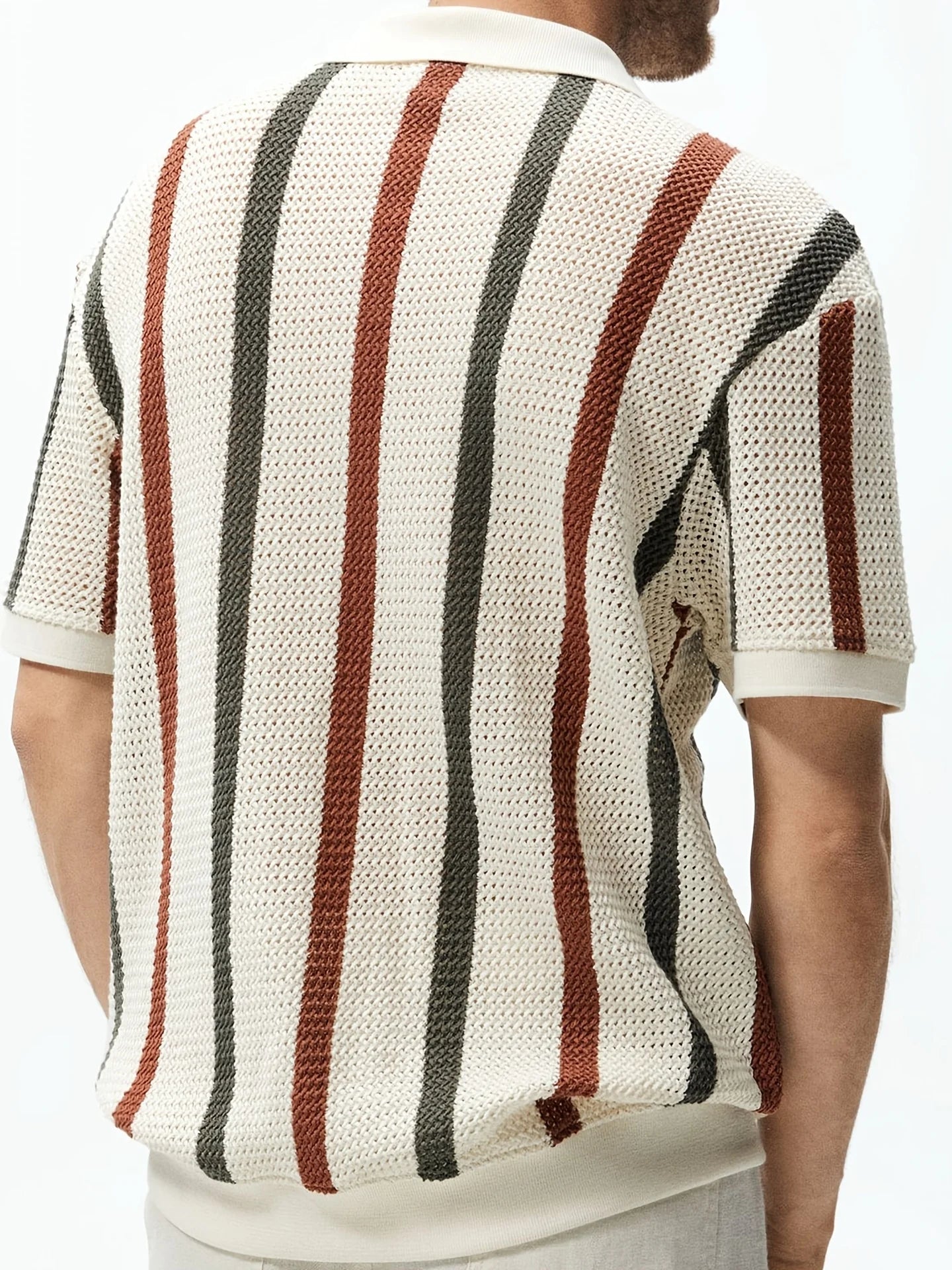 Striped Knit Polo