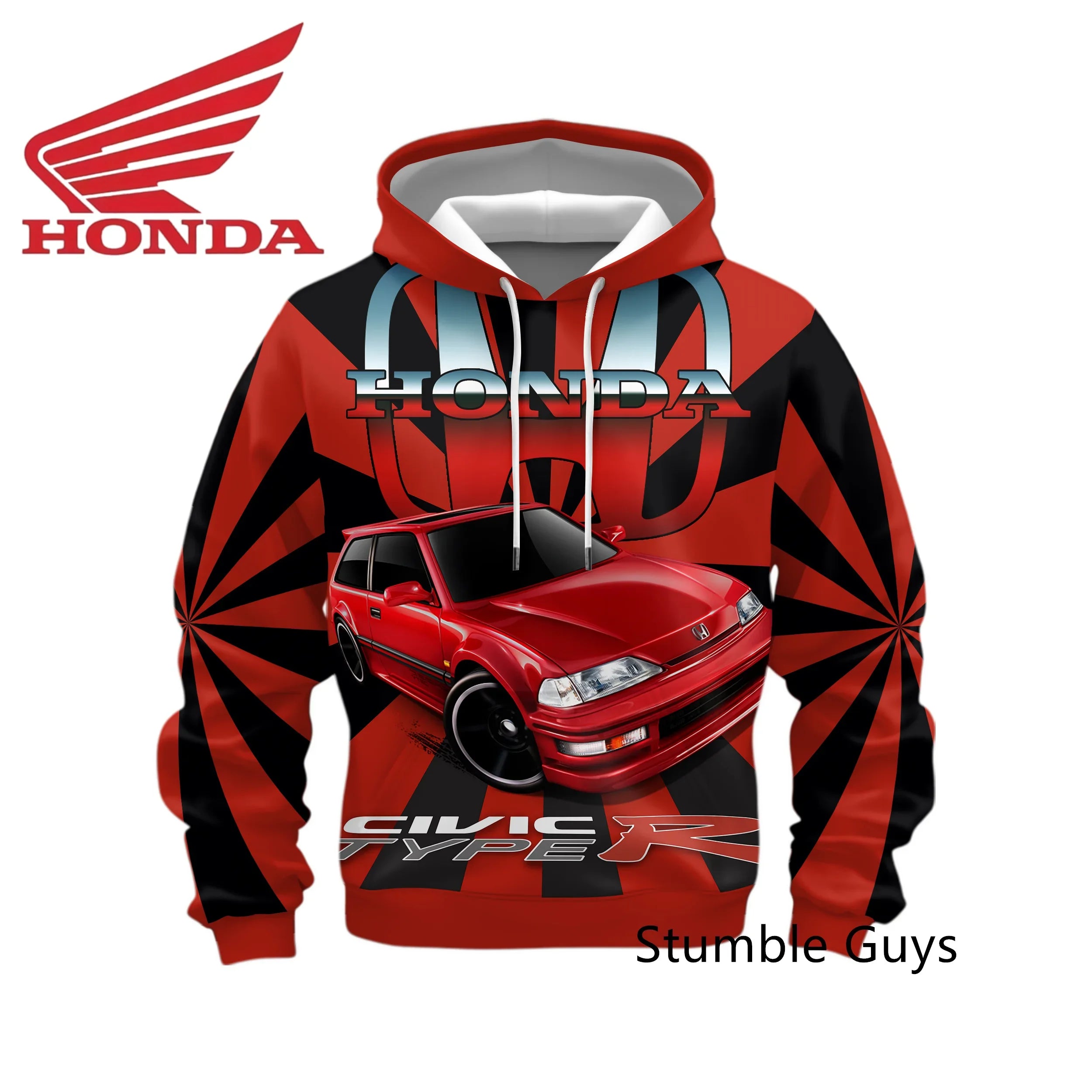 Racing Style Long Sleeve Hoodie