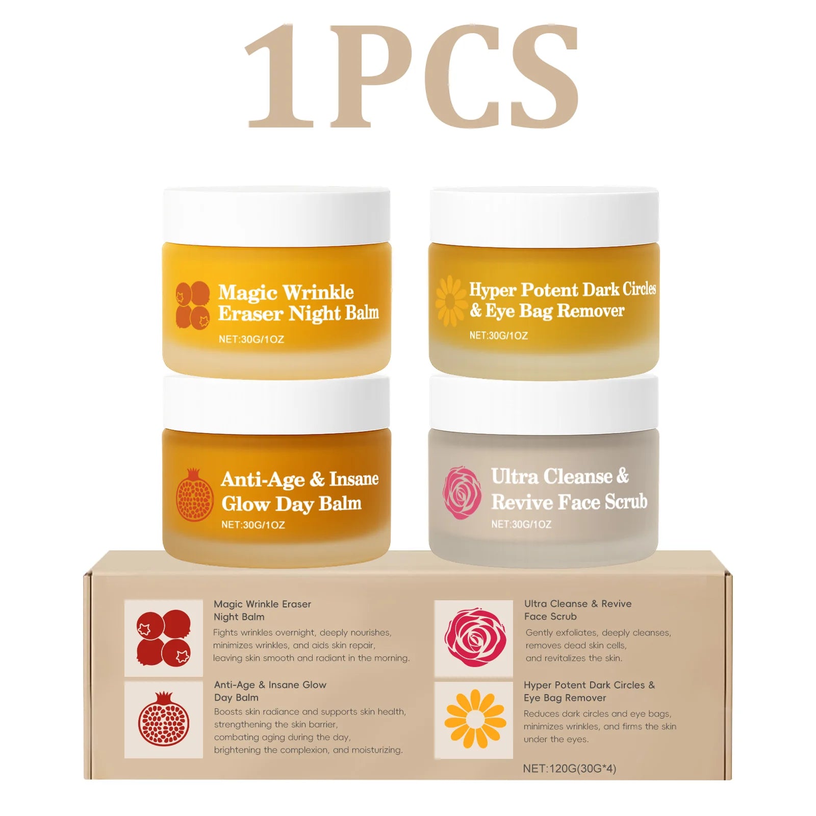 Skincare Set Face Day Night Cream Moisturizing Firming Eye Cream Facial Scrub Exfoliating Nourishing Hydrating Beauty Gift Kit