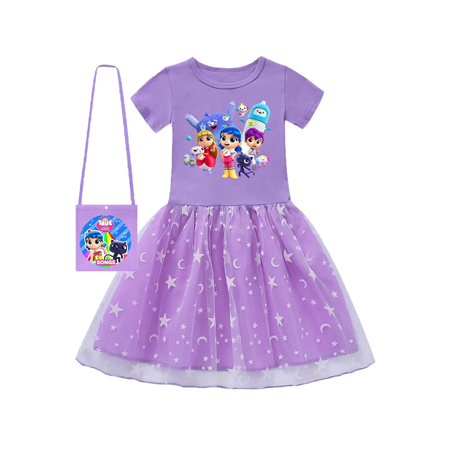 Rainbow Princess Cute Girls Dress
