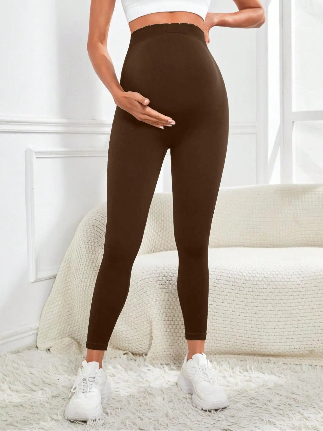 Maternity Leggings Over TheBelly Buttery Soft Pregnancy Workout Pants High Waisted Maternity Activewear for Women