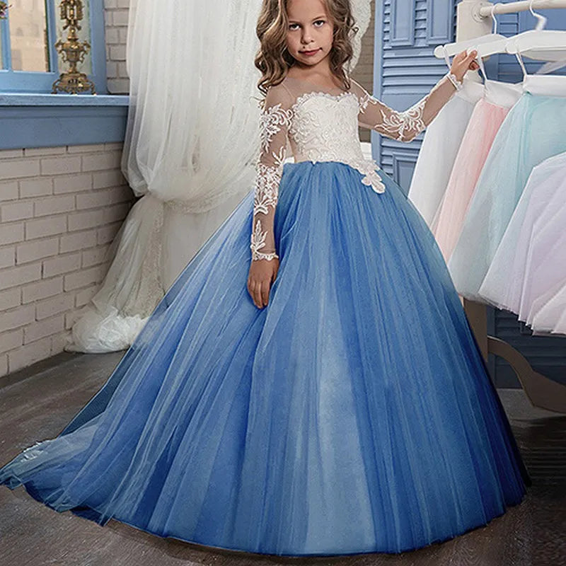 Lace Ball Gown Flower Dress