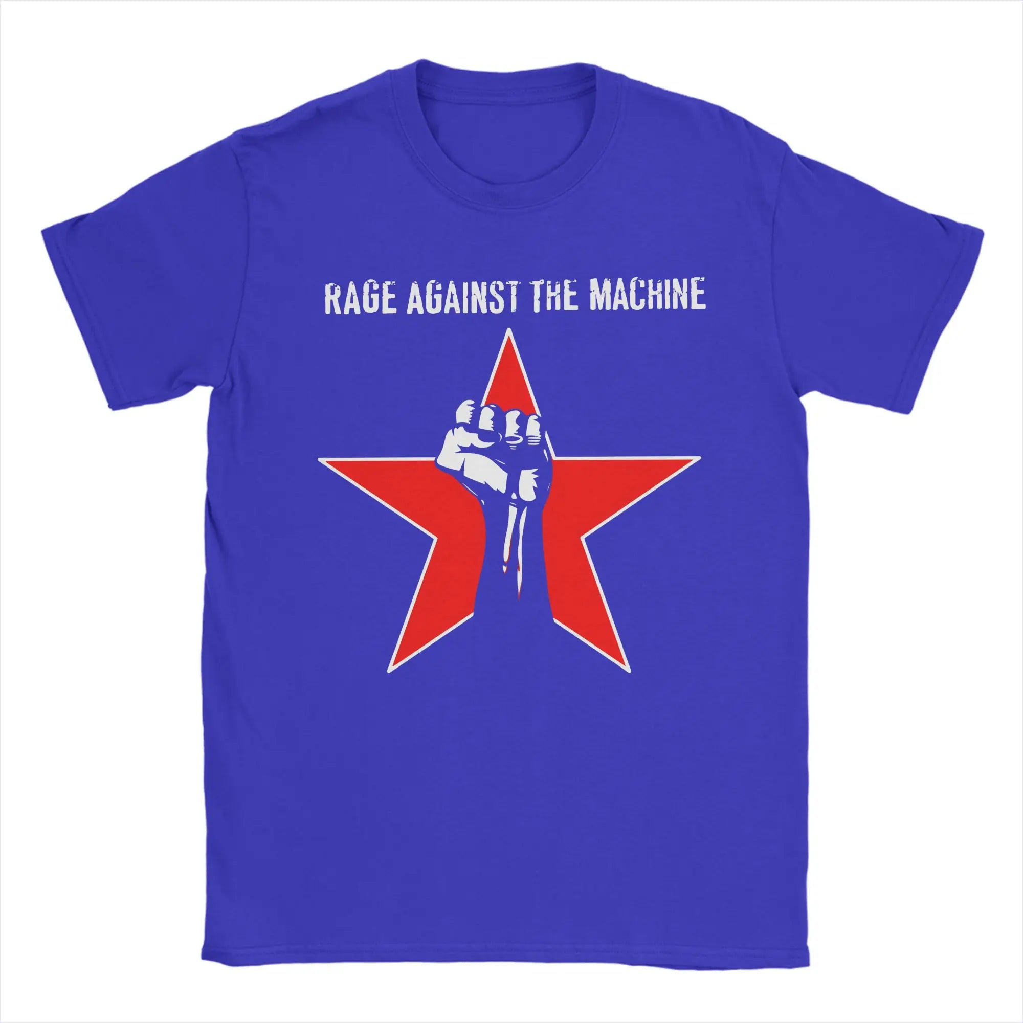 Rage Against the Machine T Shirts for Men 100% Cotton Unique T-Shirt Round Neck  Tee Shirt Short Sleeve Clothes Big Size