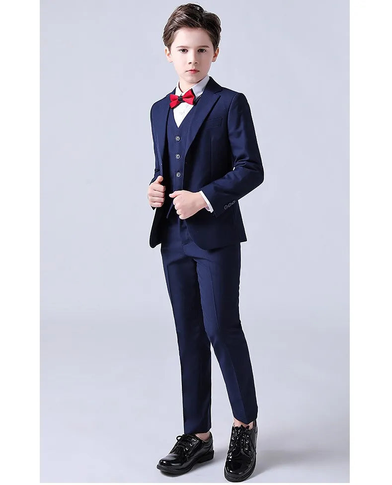 Formal Kids Plaid Tuxedo Suit