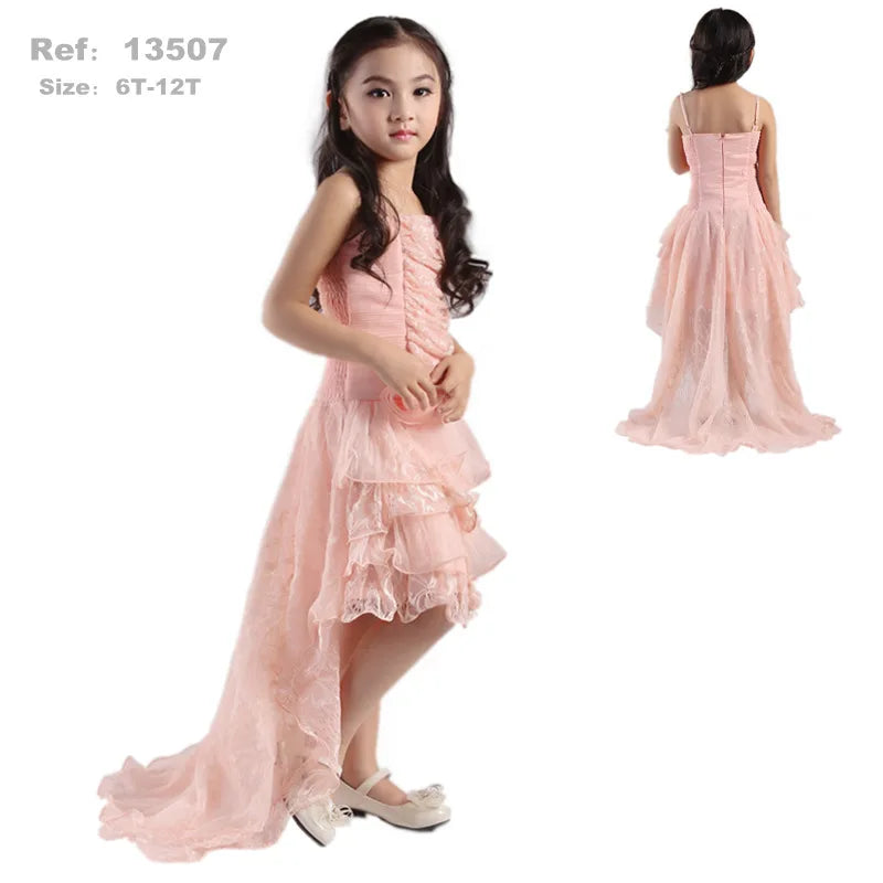 Trailing Princess Party Girls Dress