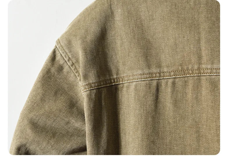 Vintage Cotton Cargo Shirt Jacket
