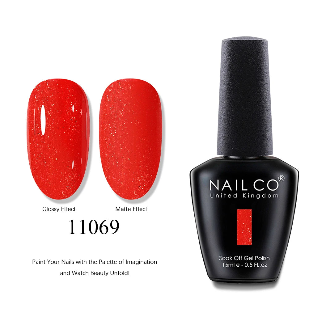 NAILCO 2025 Hot 15ML Gel Nail Polish Nails Semi-permanent UV Varnish High Quality Glass Bottle Nail Art Polish For Manicure