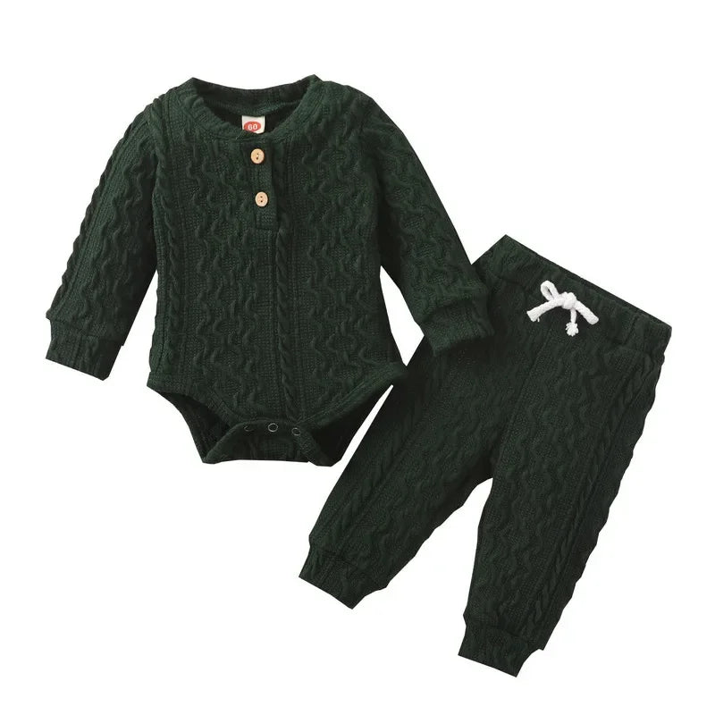 Knitted Baby Autumn Outfit Set