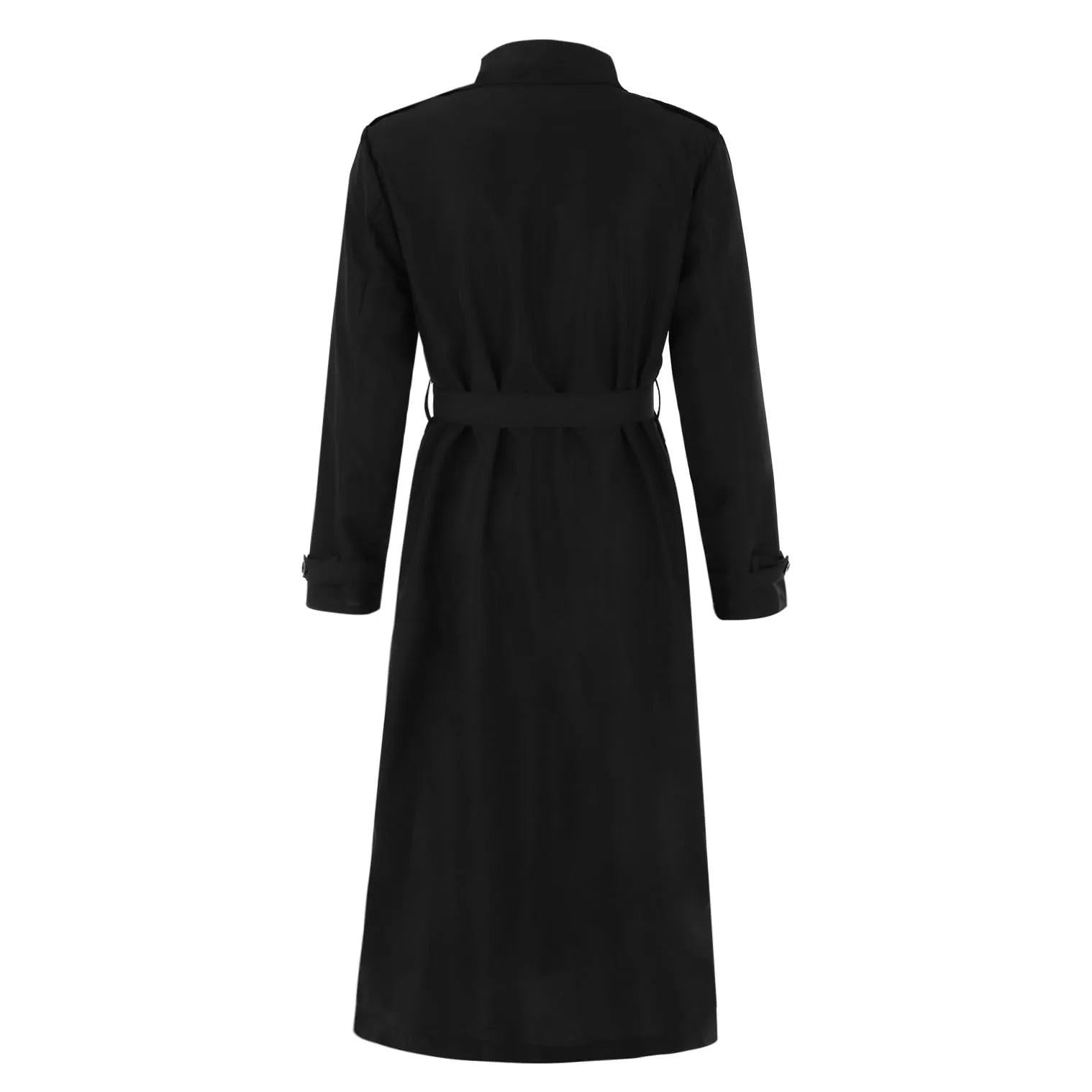 Men’s Luxury Full-Length Trench Coat – England Style Business Overcoat