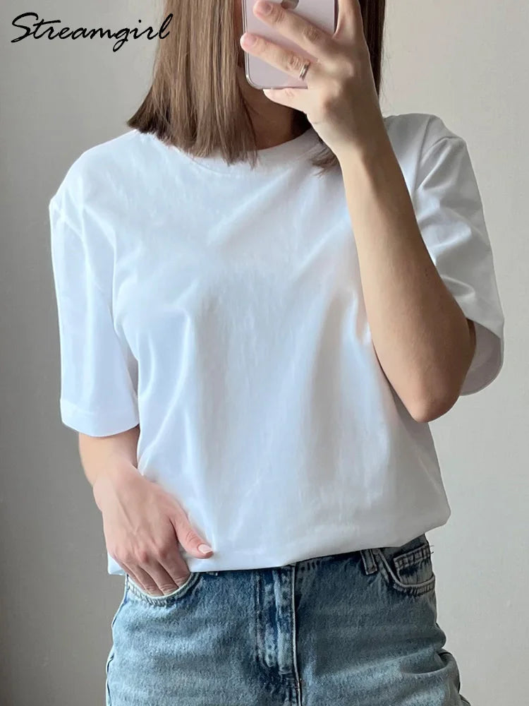 Soft Loose Cotton Summer Tee
