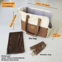 Portable Dog Carrier Cat Dog Outdoor Travel Bag Breathable Pet Carrying Pouch Travel Duffle for Cats Small Dogs Car Seat Carrier