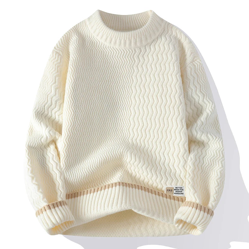 Men Casual Comfortable Warm Sweaters men round neck  Solid knitwear Men's High-Quality Fashion Trend Sweater 2025 Autumn/Winter