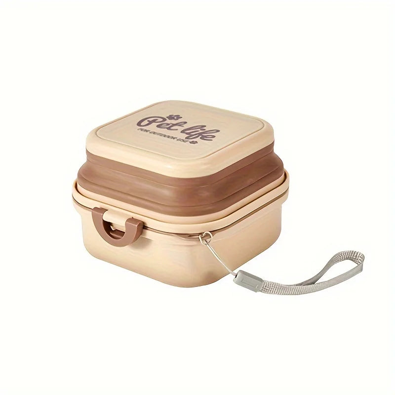 2-in-1 Portable Dog Bowls Pet Dancer Dog Bowl Durable PP Material Leak-Proof Lid Food Water Feeder for Dogs Pet Bowl 400ml