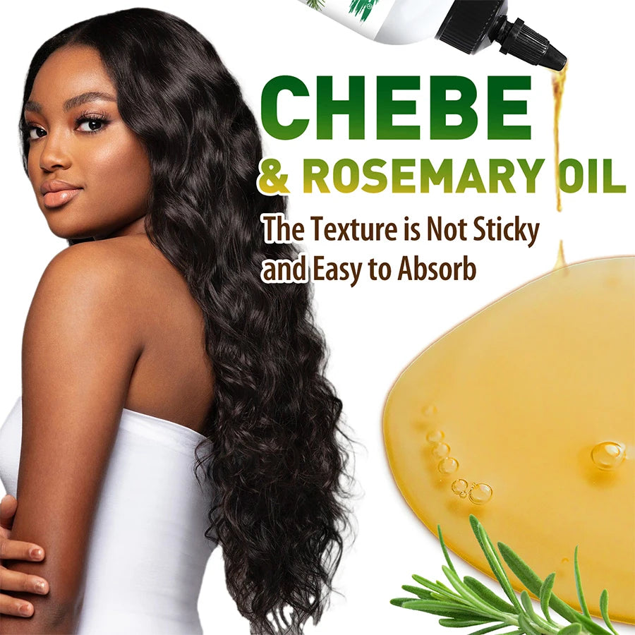Hair Care 5pcs Rosemary & Chebe Oil Men and Women Dry Frizzy Hair Moisturize Nourish Products Chebe Butter & Powder with Serum