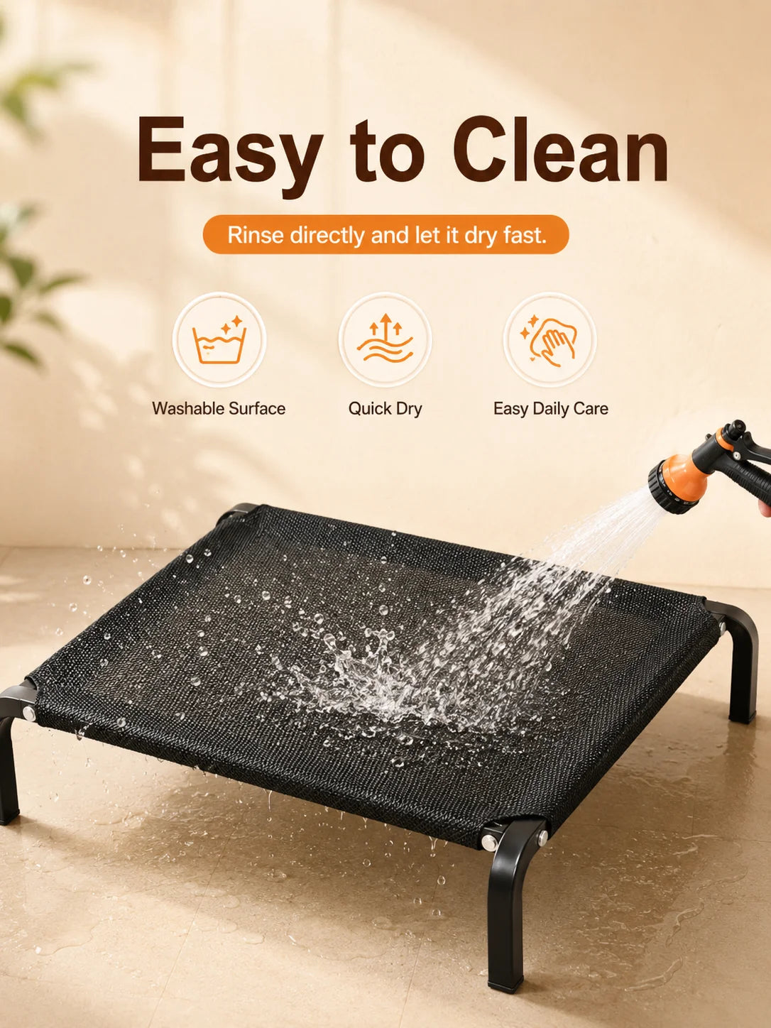 Elevated Pet Bed for Dogs, Washable Dog Bed for Small, Medium, Large & XL Puppies, Breathable Mesh Dog Bed