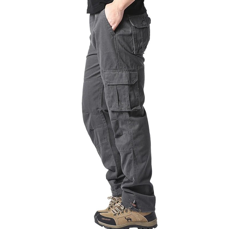 Loose Cotton Tactical Cargo Pants