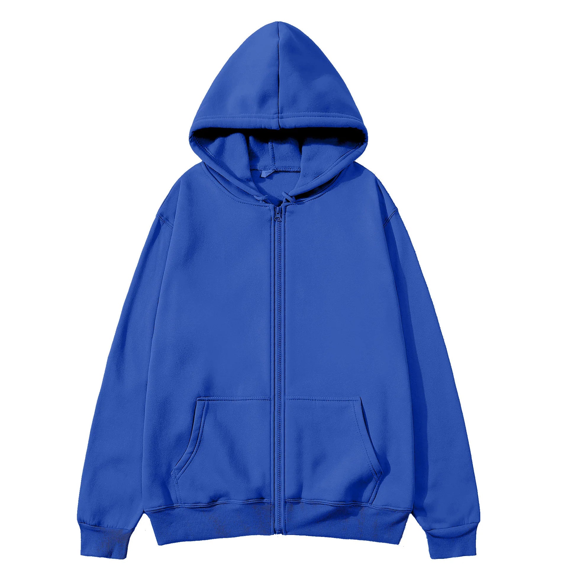Men’s High Street Solid Zip-Up Hoodie
