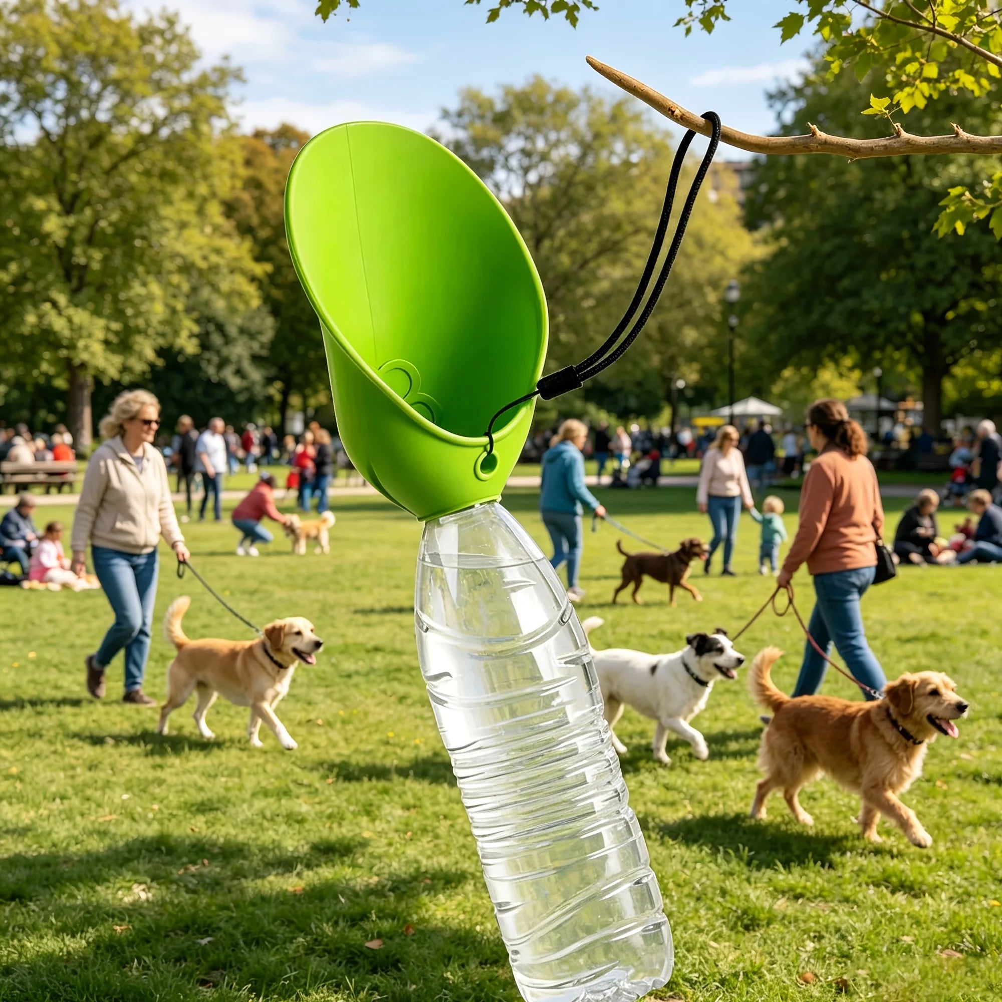 Pet Travel Cup, Leak-Proof and Foldable, with a Removable Bowl, Dishwasher Safe, a Must-Have for Outdoor Walks and Trips