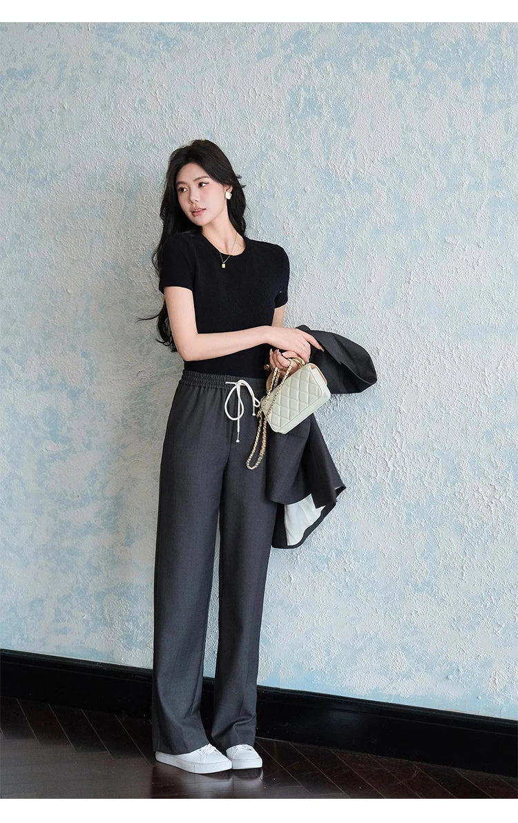 Elegant Peaked Lapel Suit Set