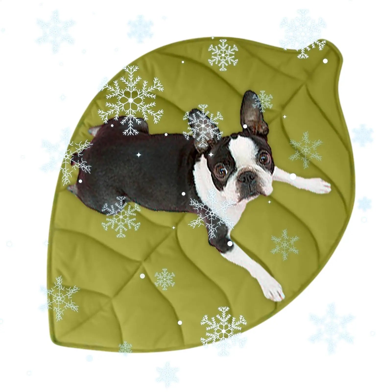 Leaves Shaped Pet Bed Reversible Soft Washable Non Slip Cushion For Cats Dogs Indoor Travel Camping Comfortable Cozy Cooling Mat