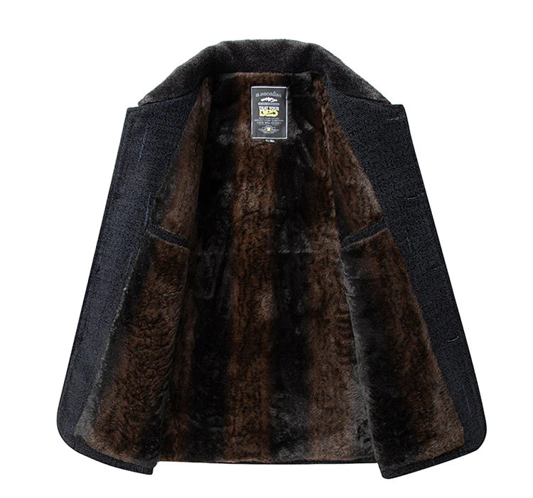Modern Wool Blend Trench Coat