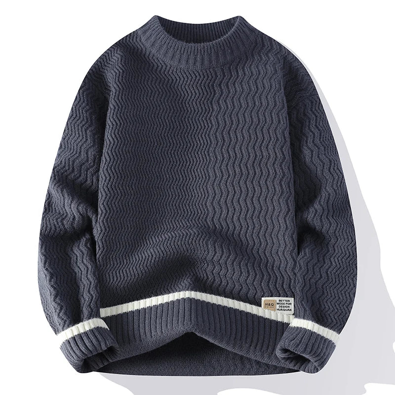 Men Casual Comfortable Warm Sweaters men round neck  Solid knitwear Men's High-Quality Fashion Trend Sweater 2025 Autumn/Winter