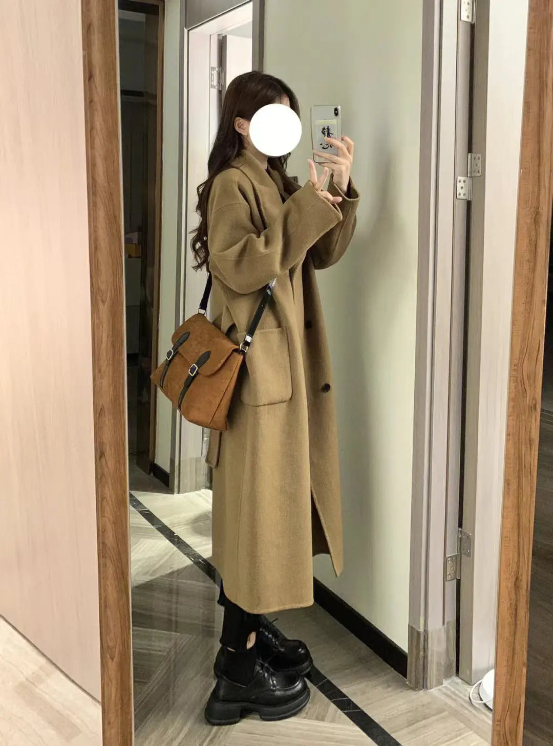 Sweet Double-Breasted Wool Coat