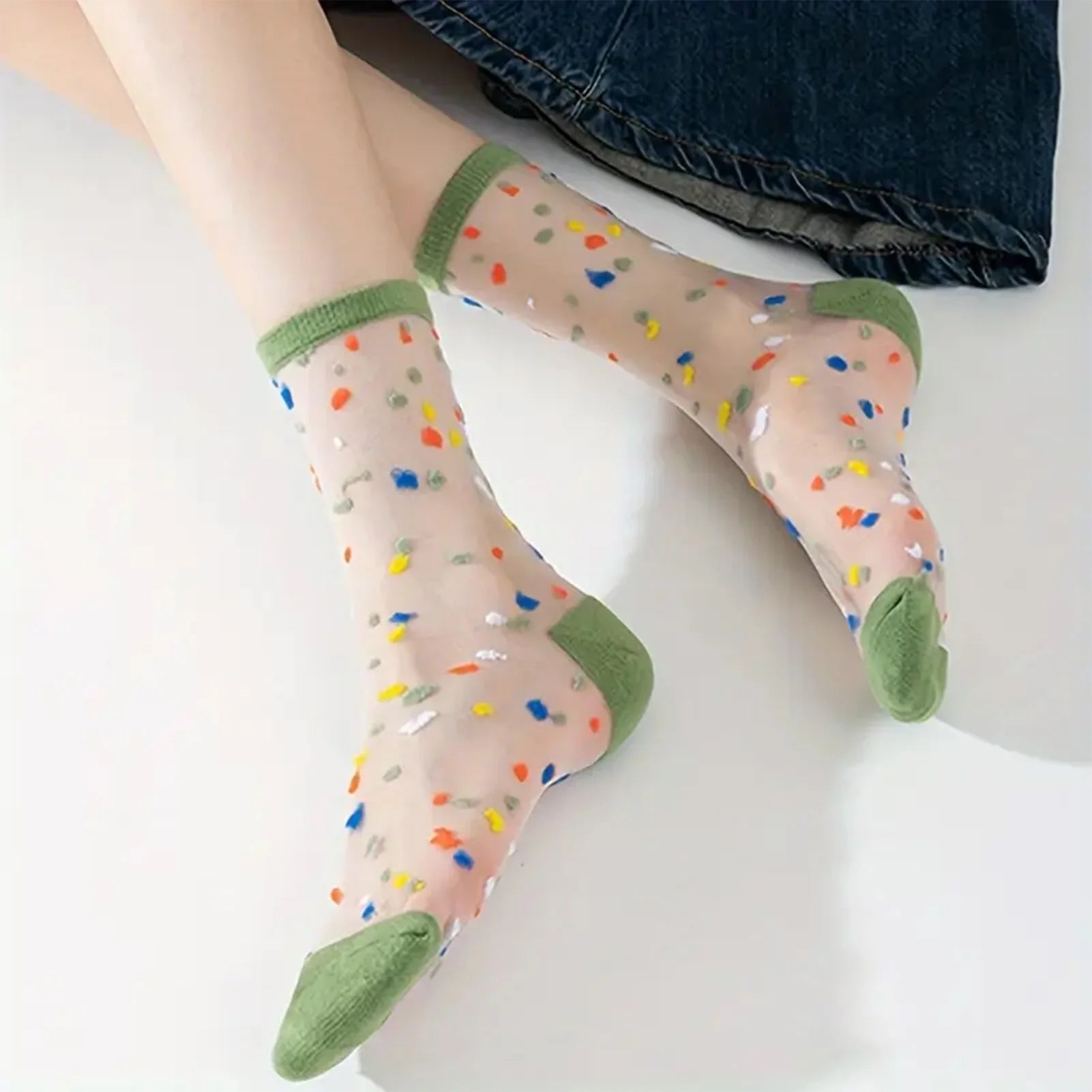 Sheer Lace Summer Spot Socks